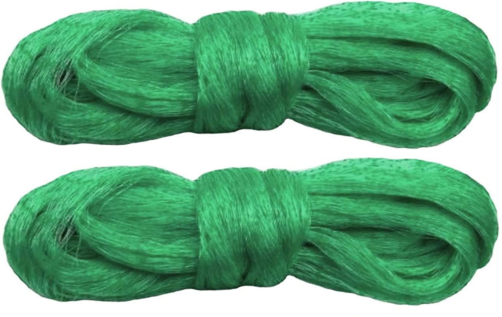 Clixde Set of 2 Bird Protection Net Pond Net Cat Net for Protection Against Bird Bird Repellent Fruit Tree Net Balcony Net Tight Mesh Robust Fabric UV and Weather Resistant 4 x 10 m Dark Green