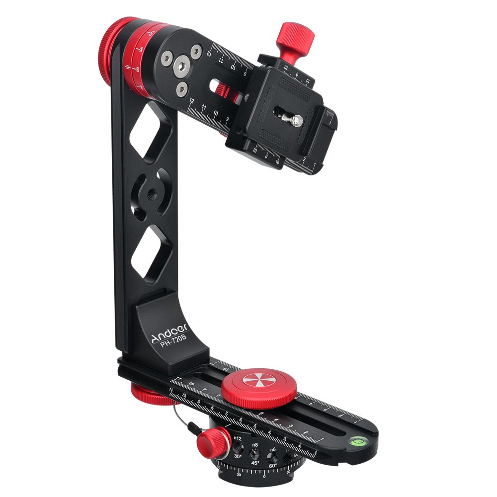Andoer 720 Degree Panoramic Tripod Head with Arca-Swiss Ball Head Quick Release Plate Max. Load 10kg for Nikon Canon Sony DSLR Camera