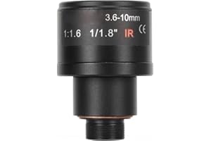 3.6‑10mm 1/1.8 HD 6MP F1.6 M12 Mount CCTV Lens, CCTV Camera Manual Zoom Lens, for CCTV Security Video Camera, Network IP Came