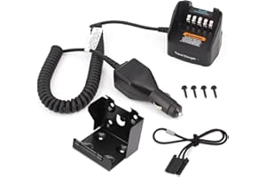 Accessoryway Replace KVC-14 Travel Car Charger Compatible with Kenwood TK-2140 TK-3140 TK-2160 TK-3160 TK-3170 TK-2360 TK-3360 NX-220 NX-320 radios Portable Car Charger Base KNB-57L KNB-55L KNB-26N