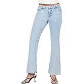 Forever 21 Womens Low Rise Heart Stitch Flare Jeans