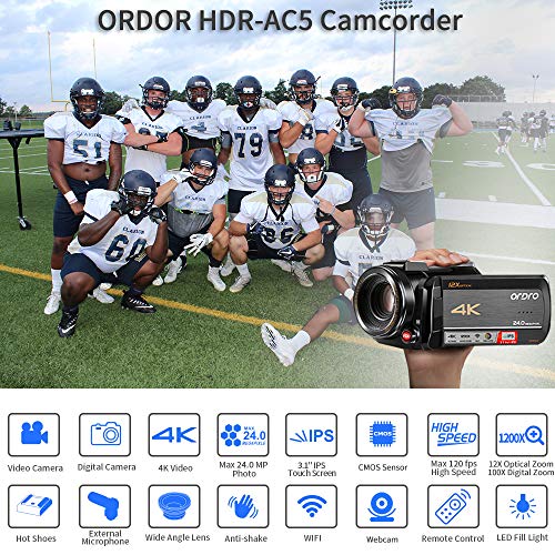 Videocmara-Cmara-de-Video-4K-ORDRO-AC5-con-Zoom-ptico-de-12x-31-Pantalla-Tctil-IPS-Ultra-HD-1080P-60FPS-Videocmaras-con-Cmara-Digital-con-Micrfono-y-Lente-Gran-Angular