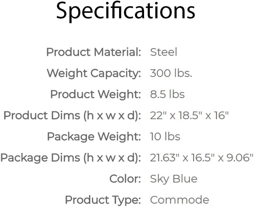 Carex 3-in-1 Folding Bedside Commode - Porta Potty for Adults - Portable Toilet for Camping: Health & Personal Care