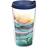 Tervis Inkreel - Coral Stretch Made in USA Double Walled Insulated Tumbler Travel Cup Keeps Drinks Cold & Hot, 16oz, Classic