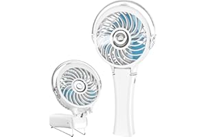 HandFan Portable Misting Fan, Handheld Mister Fan, USB Rechargeable Personal Mist Fan, Battery Operated Spray Water Fan, Mini Cooling Fans for Eyelash Travel, Outdoors, Hiking(White)