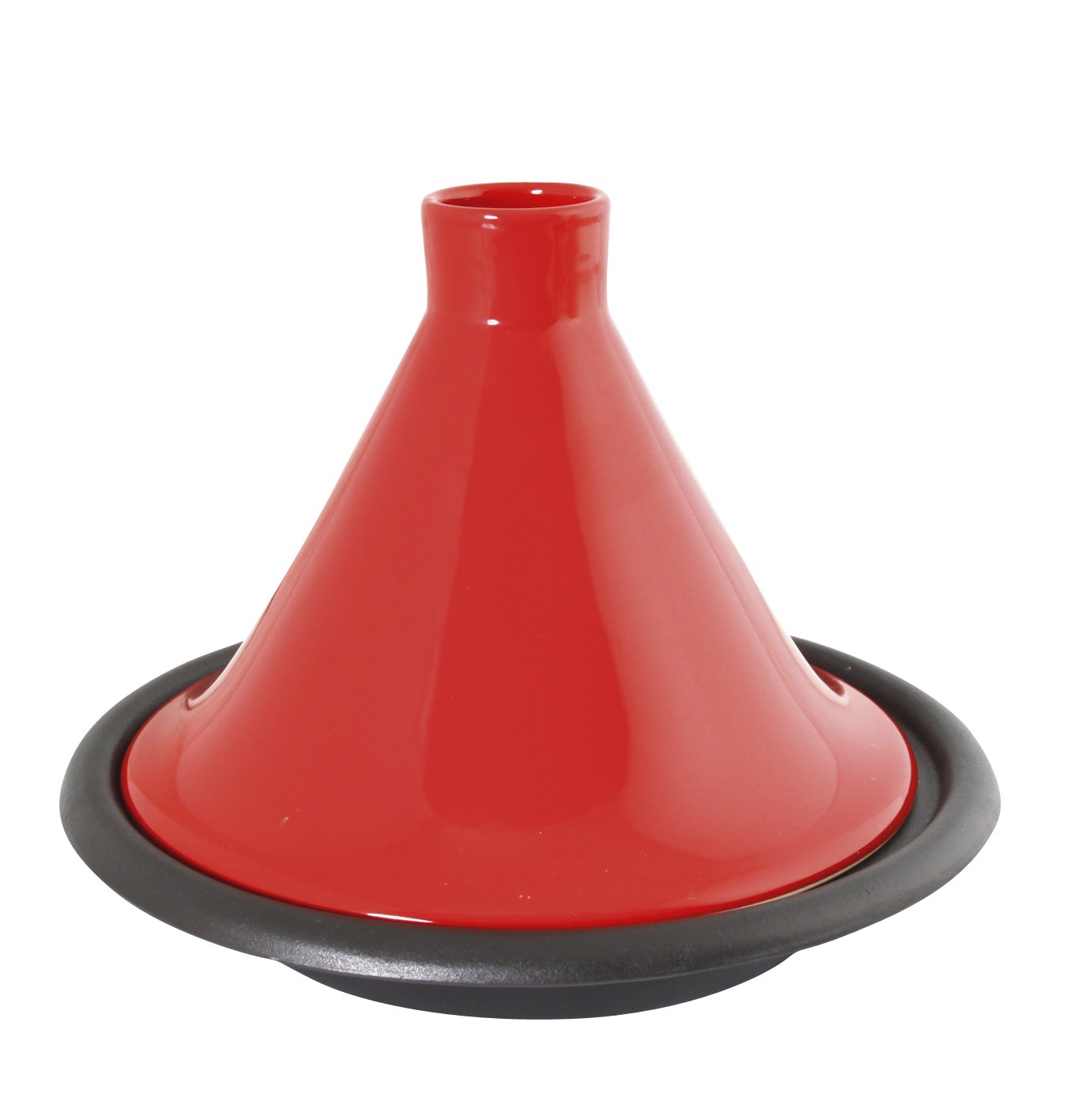 Tradifonte 509833 Tajine, cast steel, cover earthenware, red - 31 cm