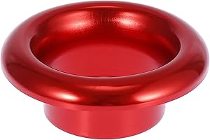 X AUTOHAUX 4inch Aluminum Alloy Bellmouth Velocity Stack Adapter Car Modified Turbo Air Intake Horn Air Inlet Decorative Cover Red