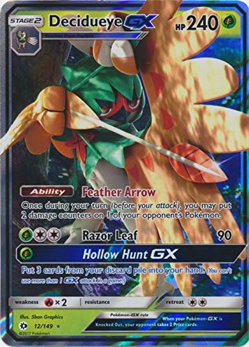 Amazon Com Pokemon Decidueye Gx 12 149 Sun Moon Toys Games