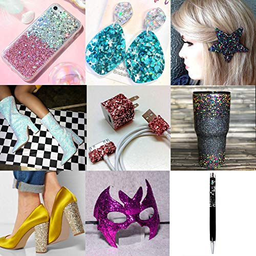 Holographic Chunky Glitter 12 Boxes Face Body Eye Hair Nail Festival Different Size and Colors Powder Glitter Mixed Paillette Sparkles Tips