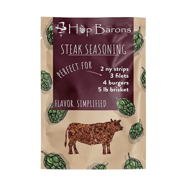 HOP BARONS, GOURMET STEAK SEASONING, SINGLE SERVE PACK...