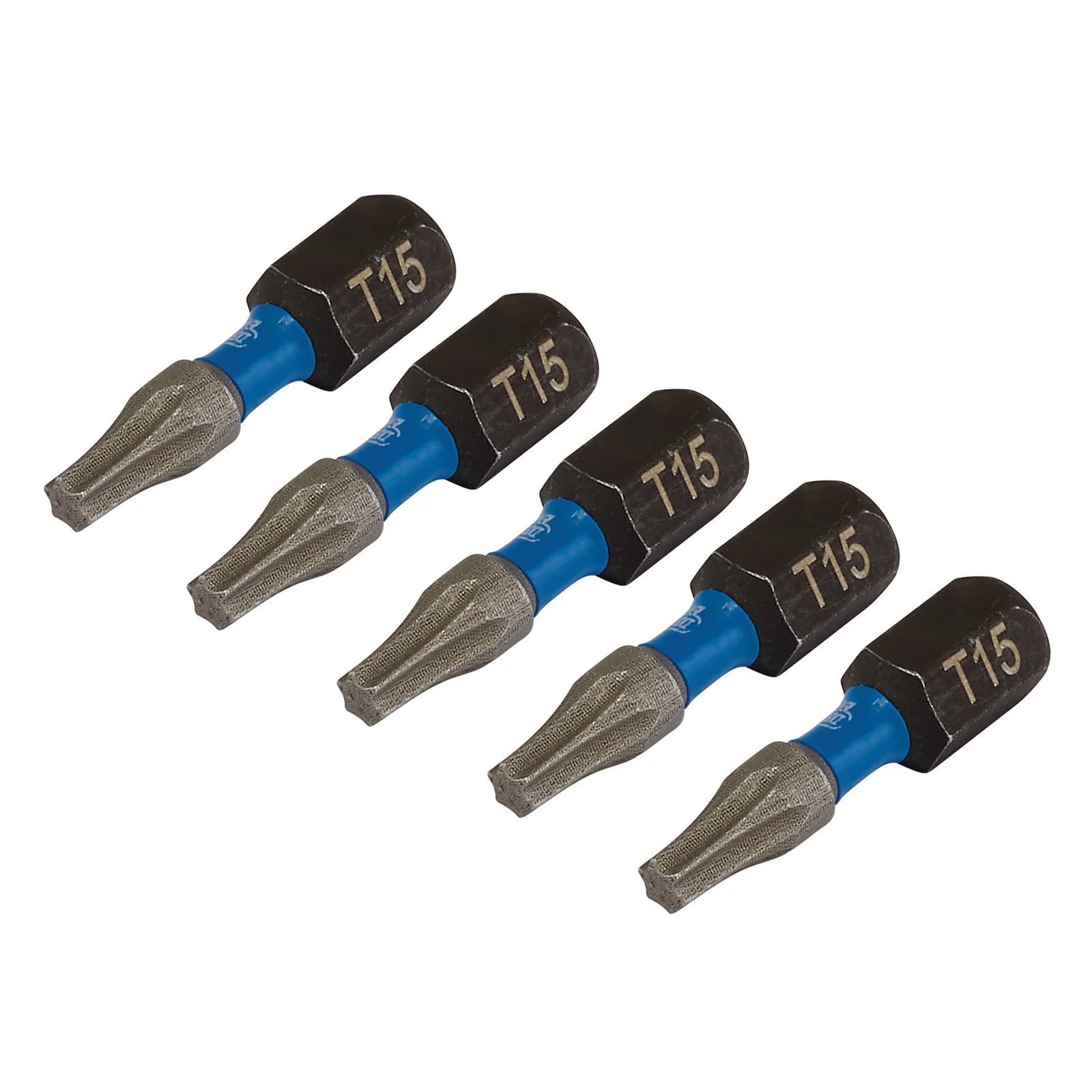 Draper 05492 TX-Star Impact Screwdriver Bits, T15 x 25mm (Pack of 5)