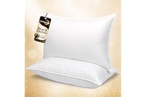 COZSINOOR Bed Pillows for Sleeping Queen Size - Hotel Quality Set of 2 - Breathable Down Alternative Microfiber Filled for Back, Stomach, Side Sleepers, Cooling & Skin-Friendly