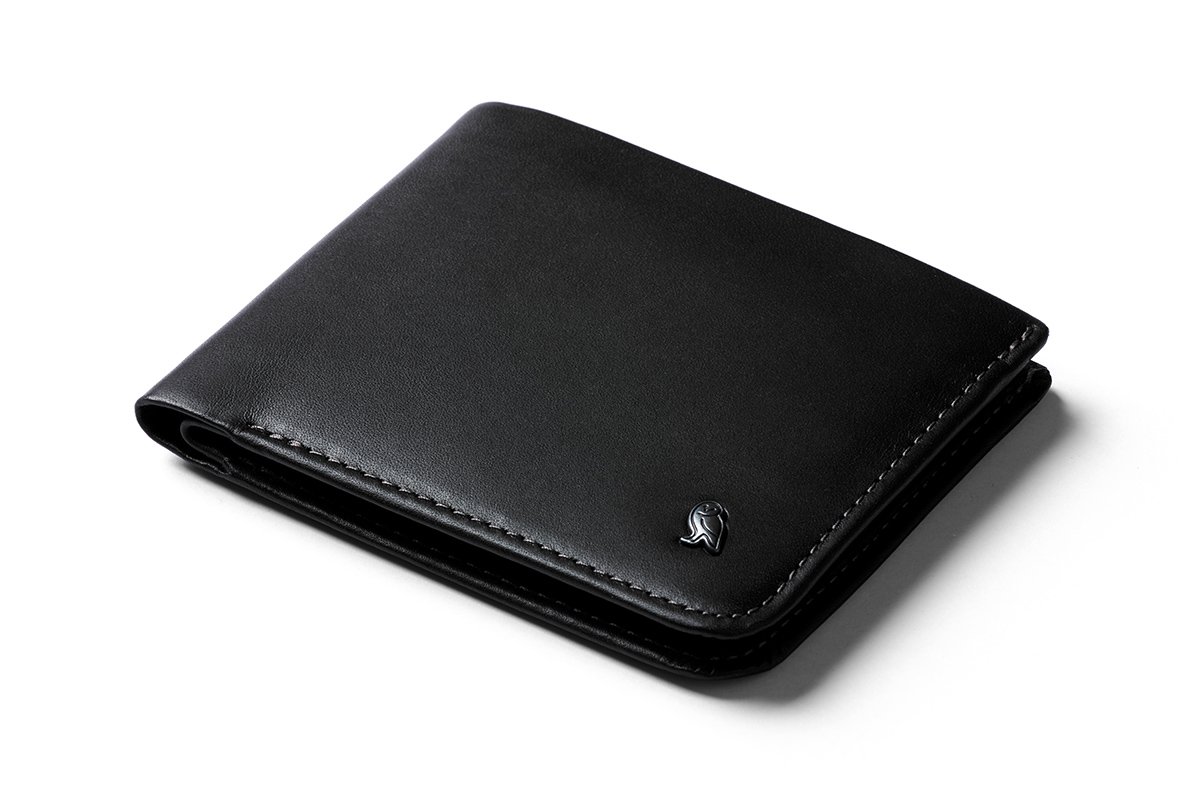 Bellroy Hide & Seek Wallet (Slim Leather Bifold Design, RFID Blocking, Holds 5–12 Cards with a Hidden Section) - Black