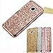 Samsung Galaxy Core Prime Glitter Case, AMASELL Electroplated Bumper Frame and Bling Soft Silicone TPU Protective Back Cover for Galaxy Core Prime / SM-G360, Rose Gold