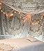 raajsee Metallic Gold Tapestry Mandala Wall Hanging- Bohemian Dorm Decor Hippie Queen Tapestries 82x92 inches-Boho Bedding Beach Throw Blanket White Golden bedspread meditation yoga mat throw
