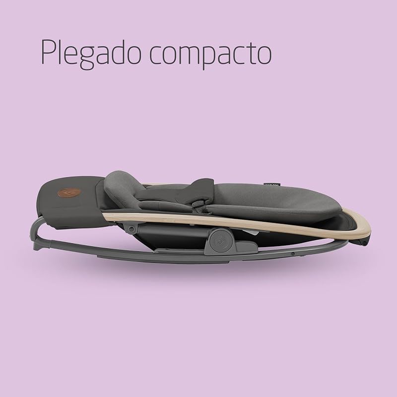 Kori, Hamaca Bebé 2 en 1 con arco de juegos, 0-2 años, máx.15 kg, Balancín bebé, 3 posiciones de reclinación una sola mano, Ligera y compacta, Arnés Easy-in, Eco Care, color Beyond Graphite