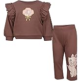 Magic Threadz Disney Clothes Baby Girls Sweatshirt & Pants Set – Marie, Lilo & Stitch, and Minnie Mouse Outfit Set (12M–24M)