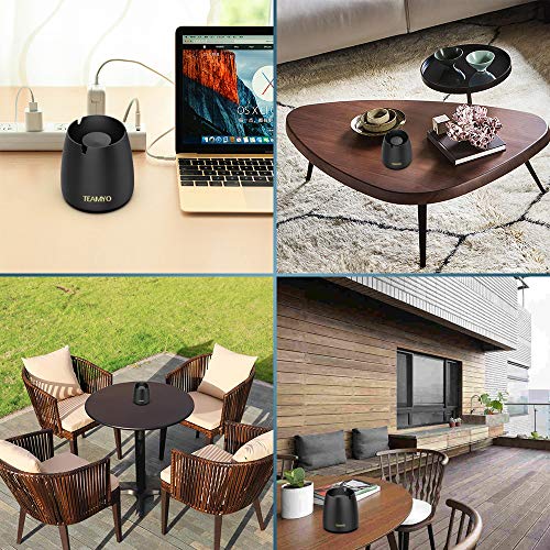 Teamyo Ashtray, Ashtray with Lid, Stainless Steel Ashtray Tabletop with Large Capacity, Ashtray Ash Holder Windproof, Indoor & Outdoor Use, Ashtray Stand for Home Office Decoration (Black, Big)
