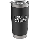 I Build Stuff Funny Builder Engineer Contractor Construction Stainless Steel Insulated Tumbler