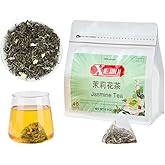 XIEJINJI Jasmine Tea, Premium Jasmine Green Teabags, Fragrant Floral Scent, 3.2g x 40 Count, Low Caffeine, Enjoy Hot or Iced, Eco-Conscious Tea Bags