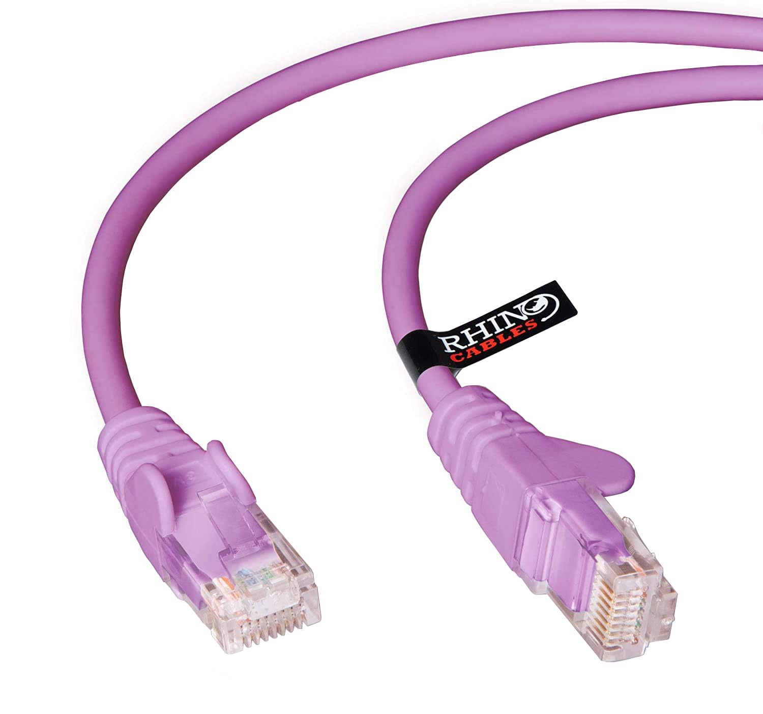 rhinocables CAT 5e High-Speed Ethernet Cable - Reliable LAN Network RJ45 Cable for Fast Internet & Data Transfer | Durable WiFi Broadband Cable for Gaming & Streaming, (15m, Purple, Pack of 1)