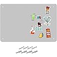 Magnetic Board, Magnet Board for Wall, Metal Sheets for Magnets, Kids, Bulletin, Hanging, Memo, Plate, Souvenir, Large Display Panel, Photo, Dry Erase, Classroom, Decorative, Grey, 18 x 12 Inch