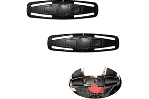 ALOVEXIONG 2 Pcs Seat Chest Harness Clip Seat Safety Belt Clip Buckle Lock Stroller Chest Clip Universal Replacement for Baby and Kids Trend,Adjustable Guard (Black)