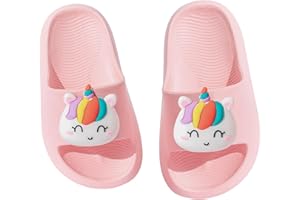 DRECAGE Toddler Slides Girls Boys Slipper Unisex Kids Slide Sandals for Kids Flip Flops Comfy Shower Slippers Beach Garden Shoes
