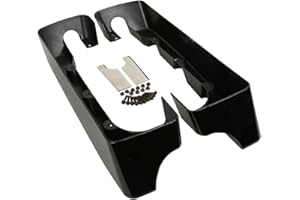 XFMT Motorcycle 4" Stretched Hard Saddlebags Extensions For Harley Touring Road King Street Glide Road Glide Electra Glide 1994-2013 Straight Saddle Bags