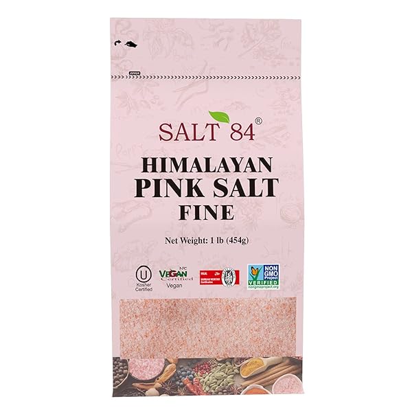 SALT 84 HIMALAYAN CHEF PINK SALT, FINE GRAIN,...