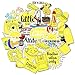 Stickers for Flask, Cute Positive Trendy Aesthetic Vinyl Sticker Teens Girls, Yellow Waterproof Decals for Laptop Water Bottle Phone Case, 50 Pack, Holiday Kids Decorations Rewards Idea