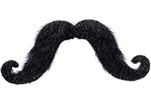 AMSCAN Black Moustache Costume Accessory - 2.67" x 5.5" (1 Count) - Perfect Halloween Prop for Parties & Cosplays