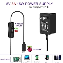 [5V 3A UL Listed] iUniker Power Supply for