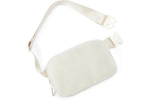 Telena Belt Bag for Women Men Fashionable Crossbody Fanny Pack for Women Trendy Waist Bag with Adjustable Strap Fleece Beige