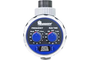 Yardeen Water Timer for Hose,Programmable Outdoor Faucet Sprinkler Timer Single Outlet Ball Valve Allow Work Zero Pressure La