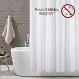 ANSIO Shower Curtain 180x180 cm White Mould Resistant Polyester view 3