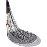 EllieHouse Womens 2 Tier Cathedral Wedding Bridal Veil With Metal Comb