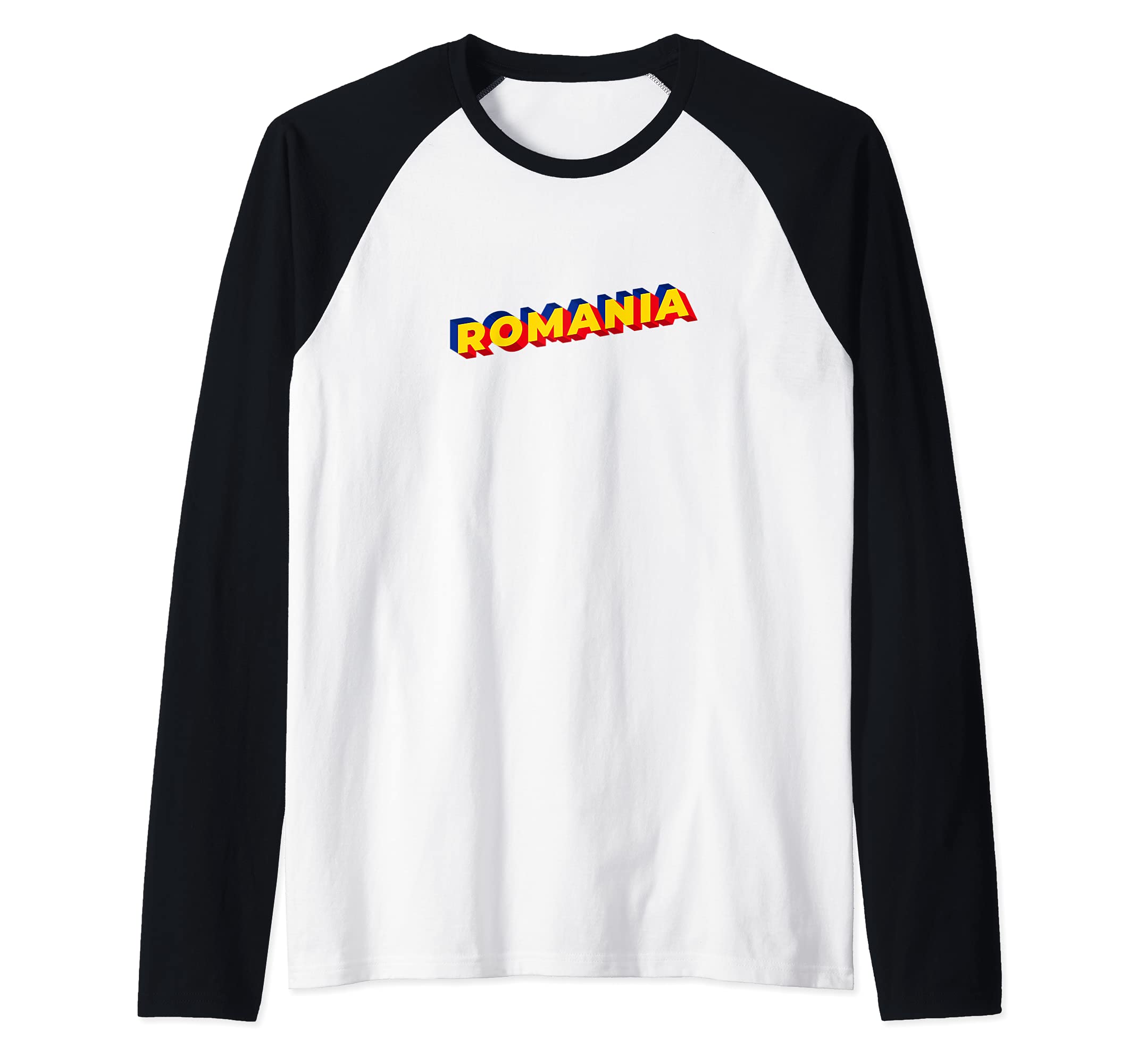 Flag Romania Raglan Baseball Tee