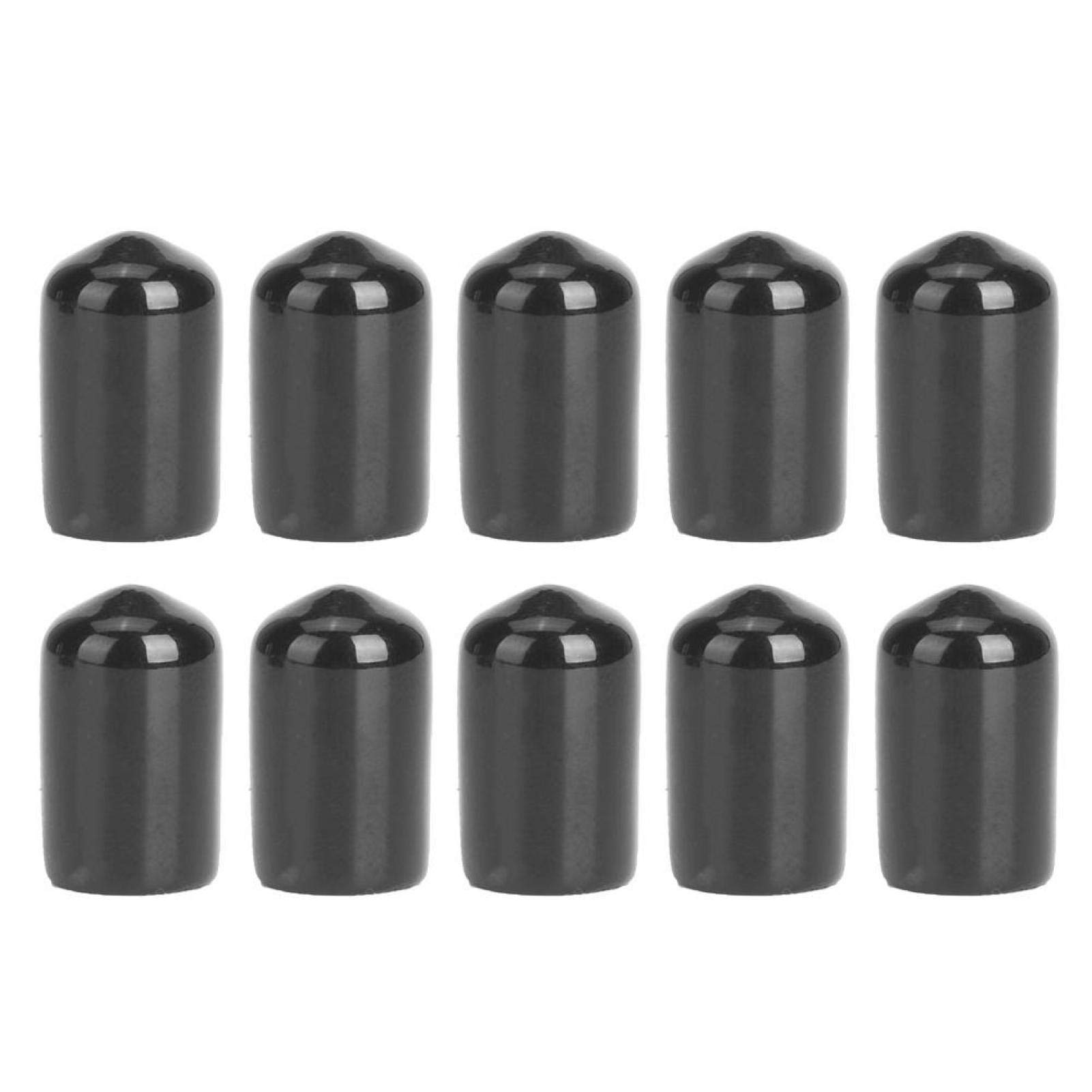 Uadme Snooker Cue Tip Cover, 10PCS Rubber Durable Billiard Pool Cue Tip Protector Small Head Club Protective Stick Cover Snooker Accessory(12mm)