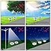 Solar Ground Lights PATHONOR 4 LED 4 Pack White Ray Pathway Landscape Flood Light Outdoor Water Resistant Dark Sensing Auto On/Off Lawn Garden Patio Yard Driveway Walkway Pool Area