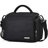 CADeN Camera Shoulder Crossbody Bag Case Compatible for Nikon, Canon, Sony SLR/DSLR Mirrorless Cameras and Lenses Waterproof(1.0 M, Black)