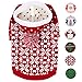 Blueberry Pet Let It Snow Classic Ugly Christmas Holiday Snowflake Pullover Hoodie Dog Sweater in Red and White, Back Length 16