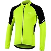 BERGRISAR Men's Basic Cycling Jerseys Long Sleeves Bike Bicycle Shirt Zipper Pockets BG012