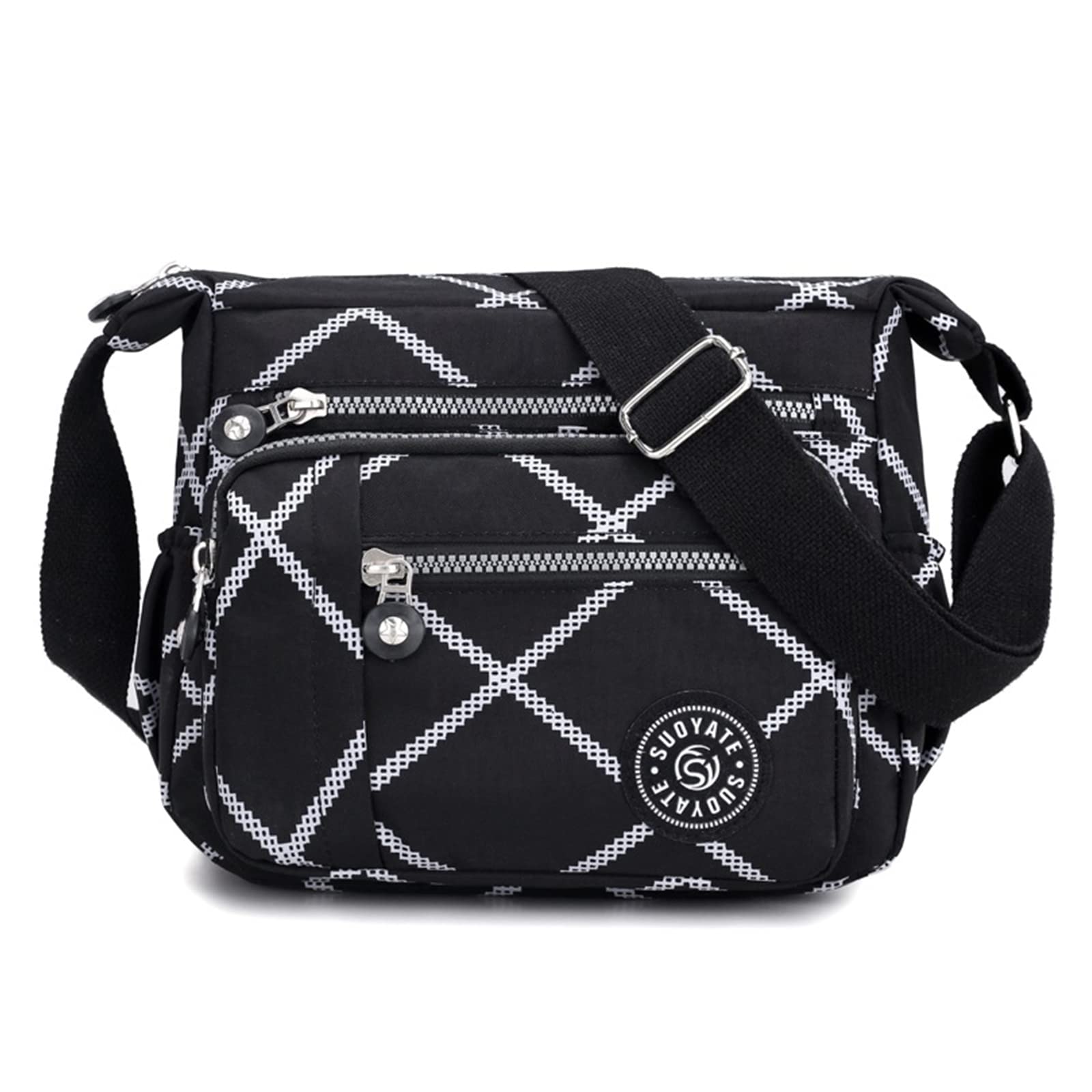 Womens Multi Pocket Messenger Cross Body Bag - Travel, Casual, Shoulder, Handbag for Shopping, Travel, Hiking, Daily (7)