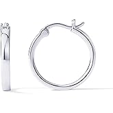 PAVOI 14K Gold Plated 925 Sterling Silver Post Lightweight Hoops | 20mm - 30mm Earring | Gold Hoop Earrings for Women