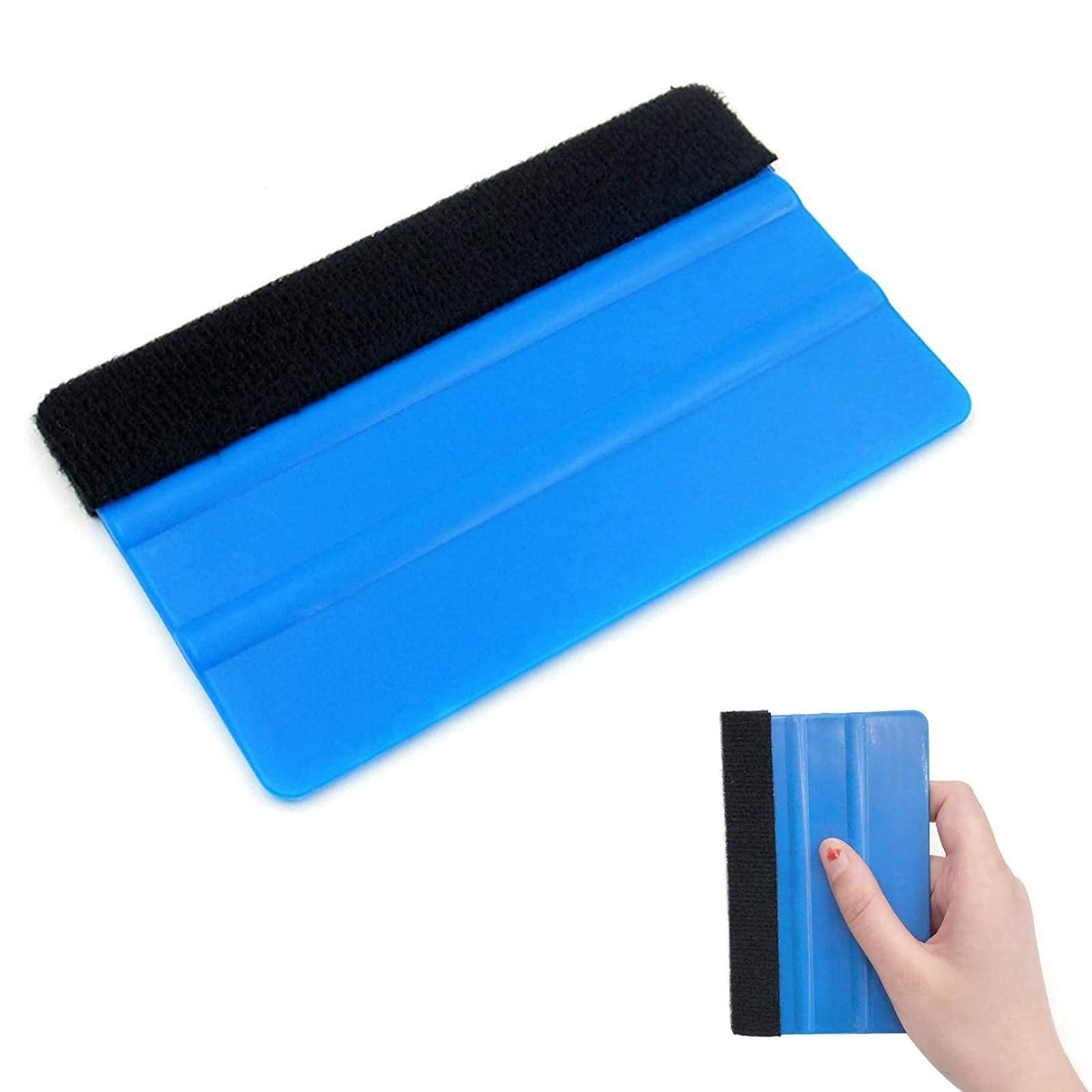 Tomedeks Plastic Felt Edge Squeegee - Car Squeegee Decal Soft Vinyl Wrap Window Tint Application Tool - Soft Felt Edge Scraper - 1 Pieces (S)