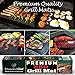 RAzzortechChef Premium BBQ Grill Mats, 100% Non-Stick, Set of 3 Heavy Duty Mats, Reusable and Easy To Clean, High Temperature Resistant, 4 Year Warranty, FDA approved, PFOA free, Dishwasher Safe