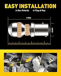 AUXITO Upgraded 1157 LED Bulb Amber Yellow