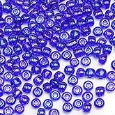 Tibaoffy Dark Blue Transparent Colorful Beads Size 6/0 Crafts Glass Seed Beads 4mm for Jewelry Making (Total About 100g About 1200pcs)