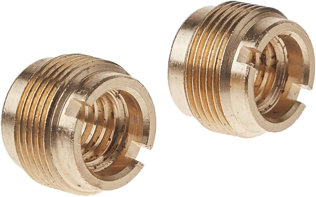 Etubby 5/8Inch Male to 3/8Inch Female Mic Thread Screw Adapter for Microphone Stand 2 Pack